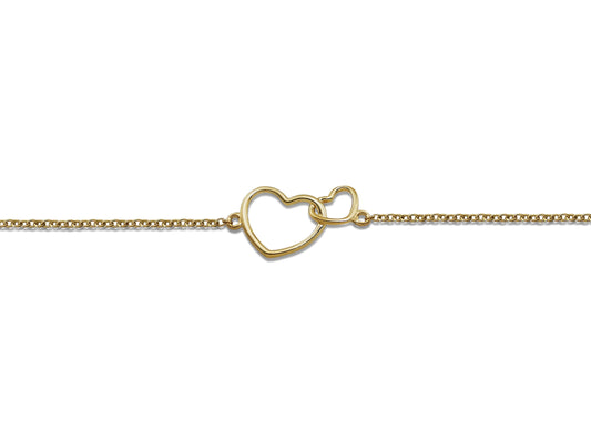 Feel the Spirit Armband Two Hearts Gold-Plated XB005G