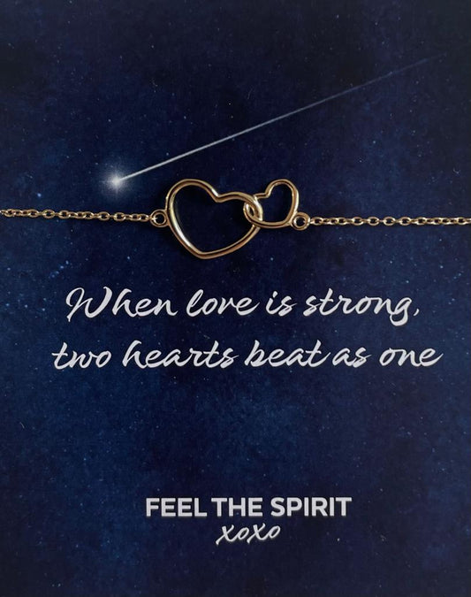 Feel the Spirit Armband Two Hearts Gold-Plated XB005G